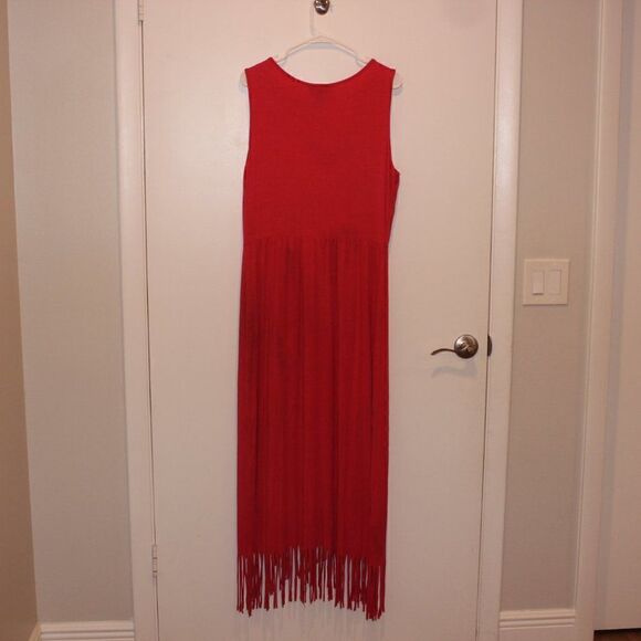 Lane Bryant Red Sleeveless V-Neck Maxi Dress Women's Size 14/16 - Picture 6 of 8